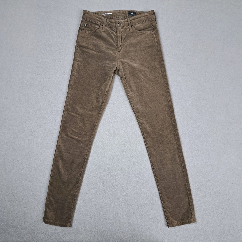 AG Adriano Goldschmied The Farrah Skinny High-Rise Women's 25R Dark Sage Jeans